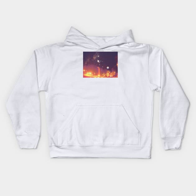 Sky City Kids Hoodie by lofi_retrowave